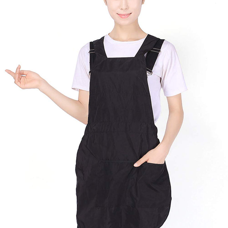 [Australia] - Lurrose 1pc Barber Haircut Styling Apron Professional Waterproof Salon Hair Stylist Apron with Pockets for Salon Hairdresser (Black) 