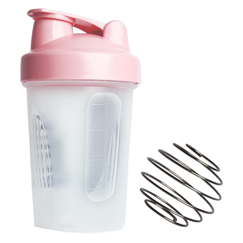 [Australia] - Free Soul Protein Shaker Bottle 400ml with Mixball | Pink | BPA Free | Mini Water Bottle for Protein Shakes | Small & Easy to Grip & Temperature Safe 