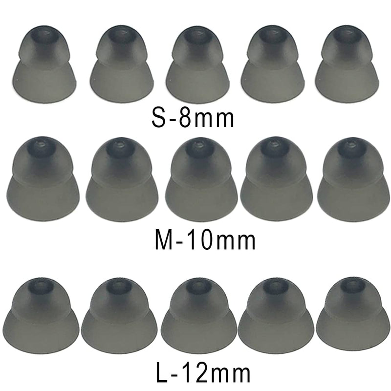 [Australia] - Smokey Hearing Aid Power Domes Close Domes Ear Tips for Resound Sure Fit Style RIC RITE and Open Fit BTE Hearing Amplifier with Cleaning Tools Brush Cleaner and Carry Case (Smokey, Small) Smokey 