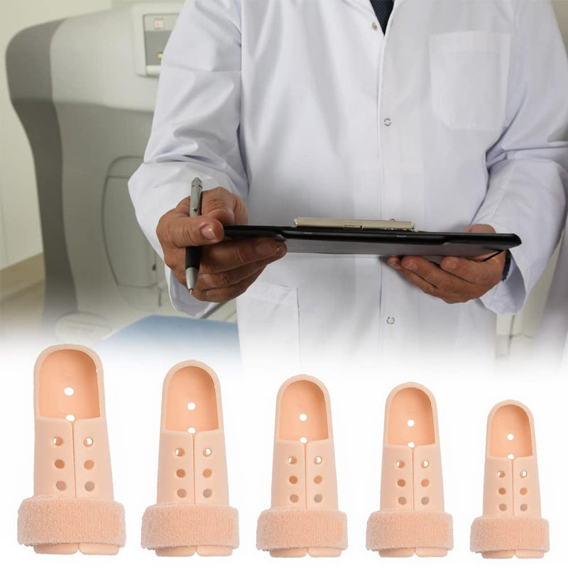 [Australia] - YANWANDEFA 5 Pcs Plastic Finger Support Protector Finger Splint Mallet Trigger Finger Splint Finger Support Protector for Adjustable Finger Immobilizer 
