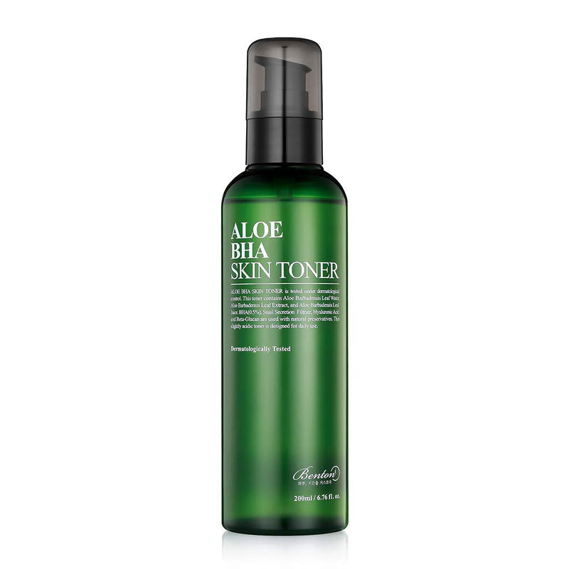 [Australia] - BENTON Aloe BHA Skin Toner 200ml (6.76 fl. oz.) - Contains 80% Aloe Skin Exfoliating & Moisturizing Facial Toner, Removes Dead Skin Cells and Blackheads, Acne Prevention, Soothing Effect 