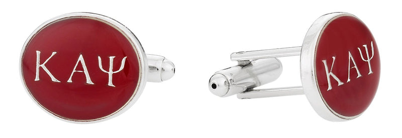 [Australia] - Cuff-Daddy Kappa Alpha Psi Cuff Links with Hard-Sided Presentation Box - Red & Silver 