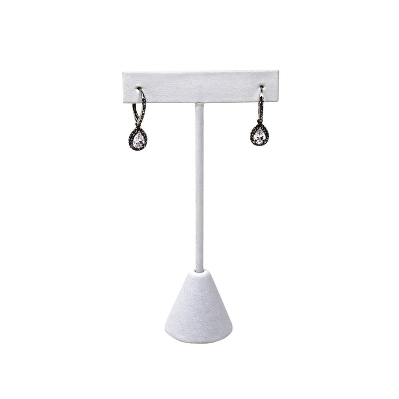 [Australia] - Ikee Design 6 Pcs Set Premium White Leatherette T- Shape Style Earring Display Stand, Earring Stand Jewelry Display for Showroom, Tradeshow, and Showcase Display, 2 1/2”W x 4 1/2"H 