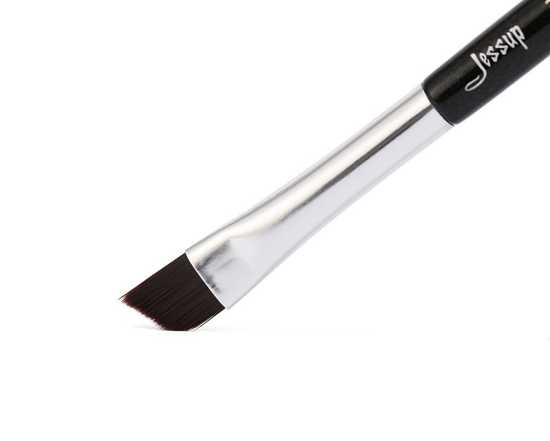 [Australia] - Jessup Small Makeup Brush Set 6pcs Black/Silver Premium Natural - synthetic Eye Shadow Blending Concealer Brow Liner Brushes, T181 Pearl Black/Silver 