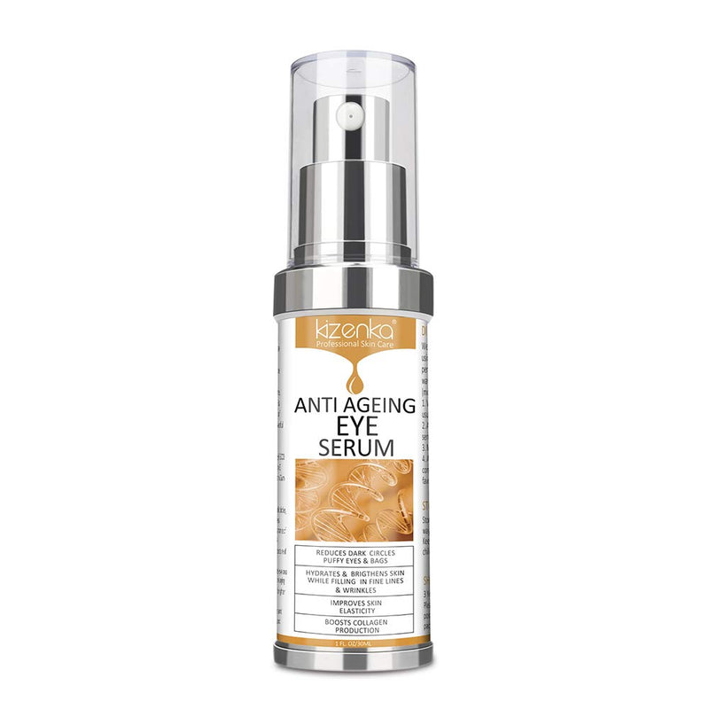 [Australia] - kizenka Eye Serum, Anti Ageing Eye Cream for Dark Wrinkles with Natural Ingredients for Dark Circles, Remove Dark Circles Eye Care Against Puffiness and Bags 