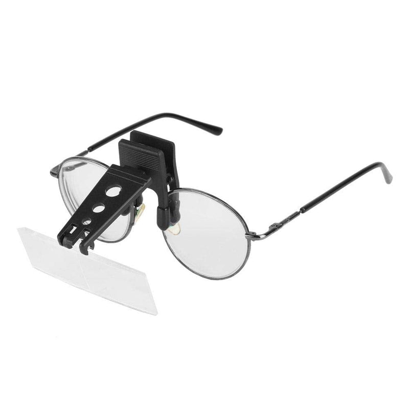 [Australia] - 1.5X 2.5X 3.5X Magnification Plastic Case Clip On Glasses Type Magnifier Magnifying Glass Lenses for Fly Tying Reading Hobby Crafts and Other Low Vision Tasks 