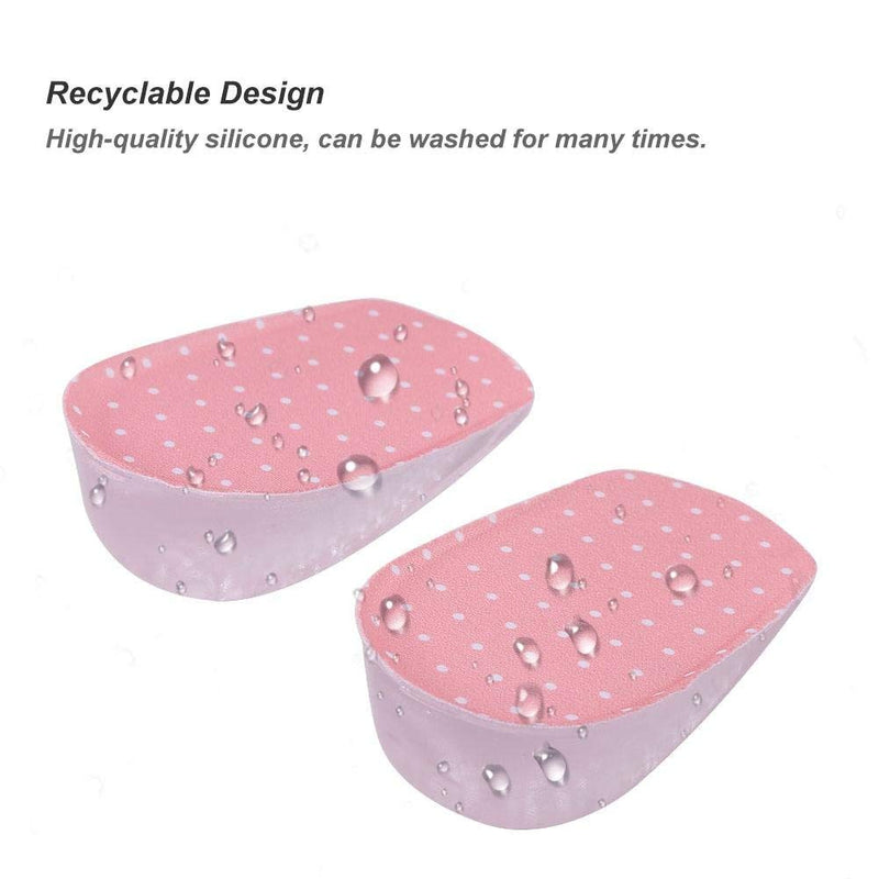 [Australia] - Silicone Shoe Insoles, Silicone Gel Adhesive Insoles Height Increase Foot Orthotic Arch Support Shoes Heel Pads(3.5cm-Pink) 3.5cm Pink 