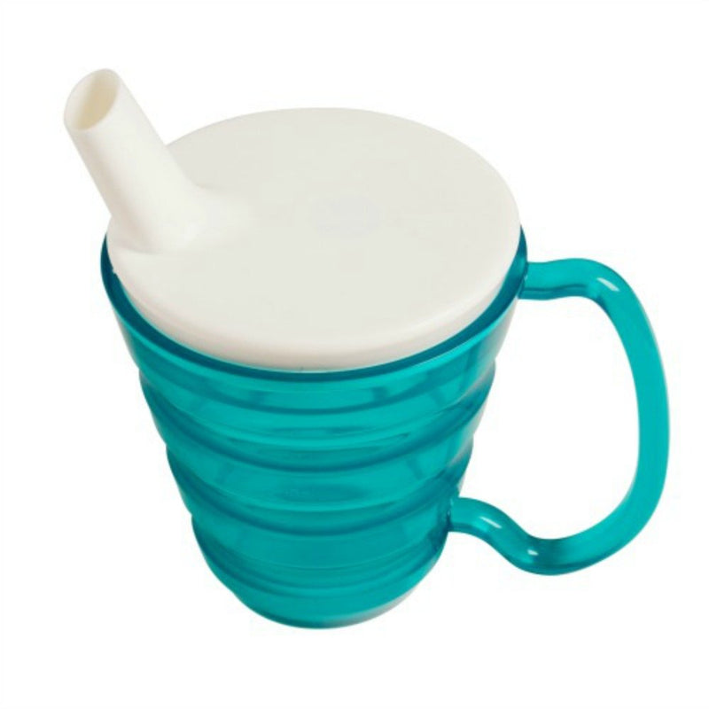 [Australia] - SP Ableware Ergo Plate and Mug Polycarbonate Adaptive Dinnerware Set - Translucent Blue (745330010) 