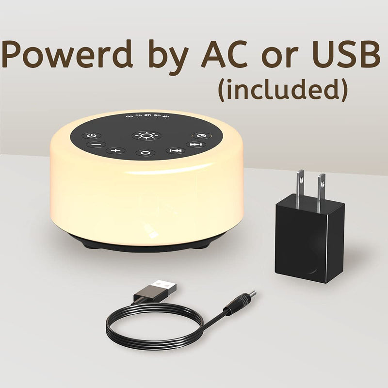 [Australia] - ColourNoise Sound Machines White Noise Machine 12 Colors Night Lights with 30 Soothing Sounds Sleep Machine with 5 Timers Portable for Home Travel and Office… (R-Black) R-Black 