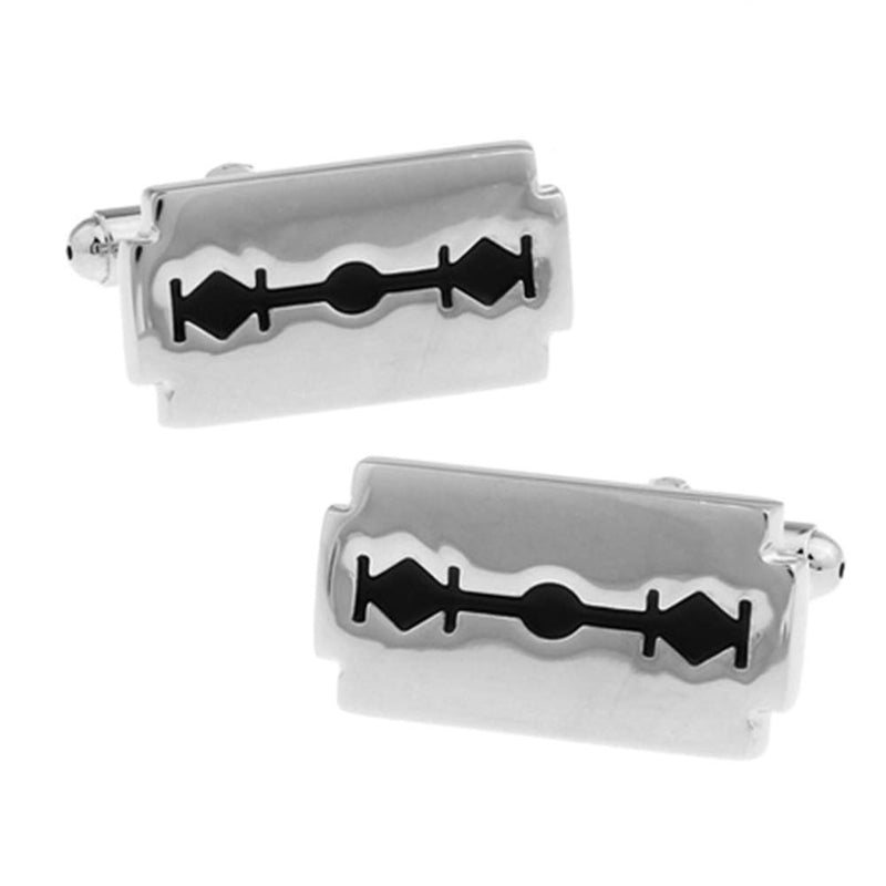 [Australia] - Shaving Barber Punk Razor Blade Cufflinks 