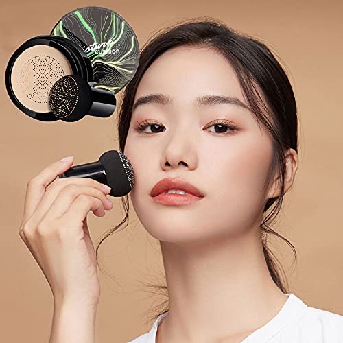 [Australia] - Mushroom Head Air Cushion CC Cream - Mushroom Head Foundation / Long Lasting Nude Matte Concealer, Oil Control/ Moisturizing BB Cream Makeup 