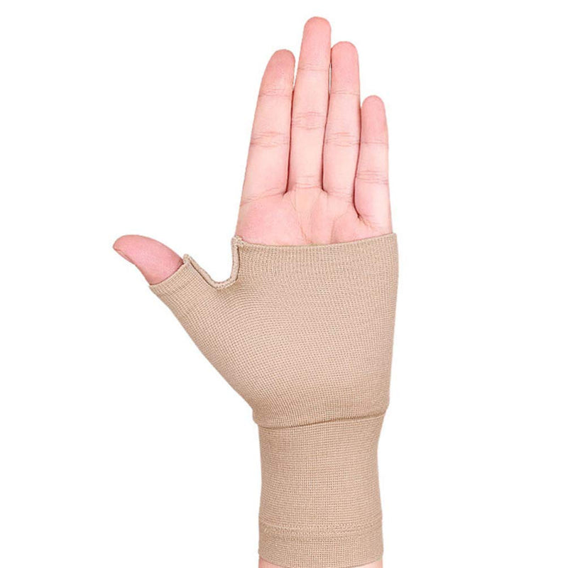 [Australia] - EXCEART 1 Pair Wrist Thumb Support Sleeve Arthritis Compression Gloves Fingerless Sports Wrist Brace for Arthritis Carpal Tunnel Therapy Wrist Pain Relief Heat Effect S 25X7X1cm 