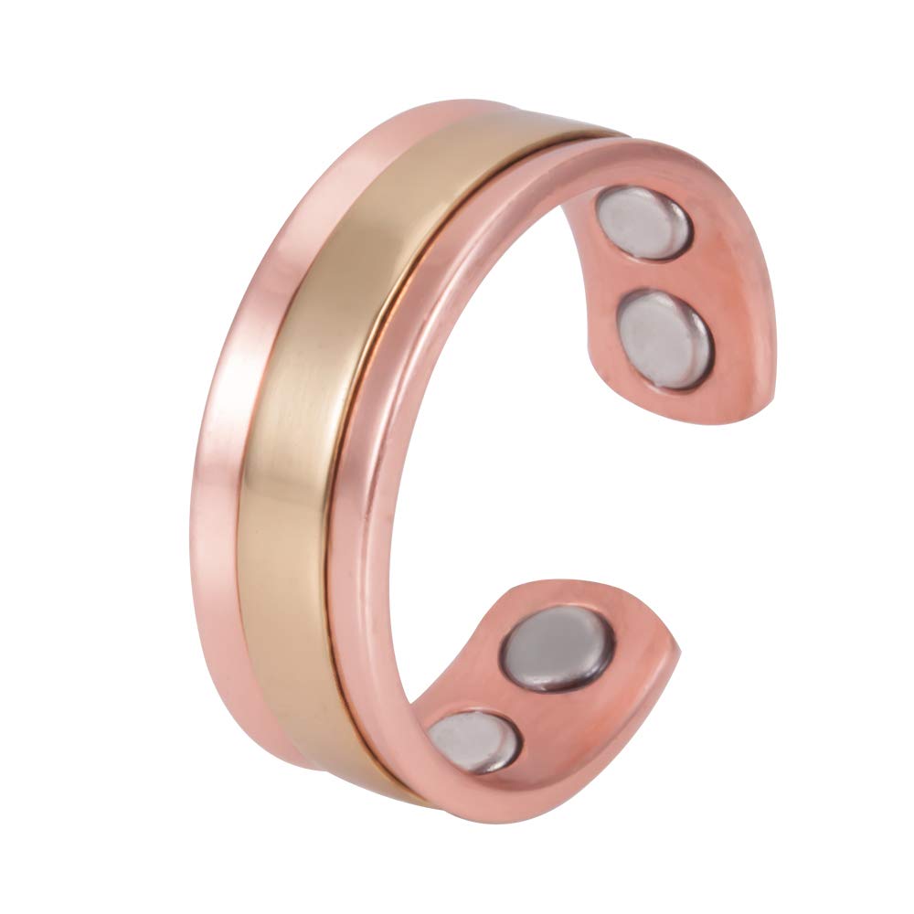 [Australia] - EnerMagiX Magnetic Copper Ring for Women Men, Magnetic Rings with Four Strong Magnets, Adjustable Copper Rings, Gifts for Mom, Wife 