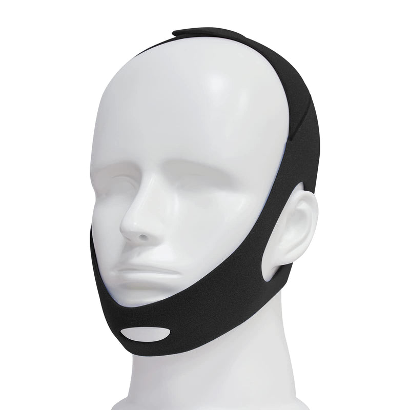 [Australia] - Anti Snoring Chin Strap, 2023 Upgraded Adjustable Stop Snore Chin Strap, Professional Effective Anti Dry Mouth Chin Strap Stop Noise for Men Women Breathing Chin Strap Relief Sleep Aid Devices (Black) Black 