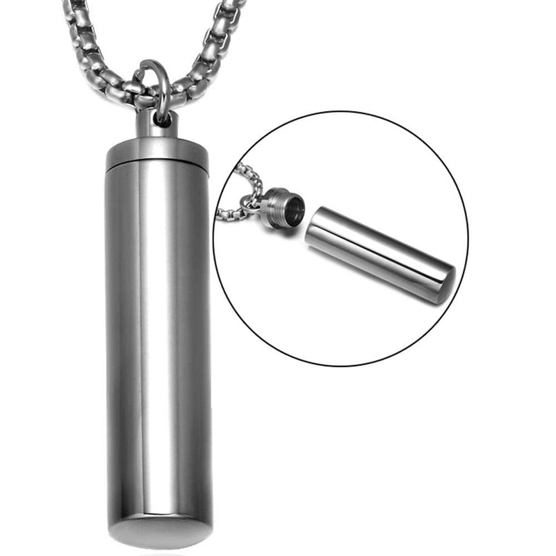 [Australia] - Jude Jewelers Stainless Steel Memorial Cremation Ash Urn Loved One's Memory Pendant Necklace Silver 