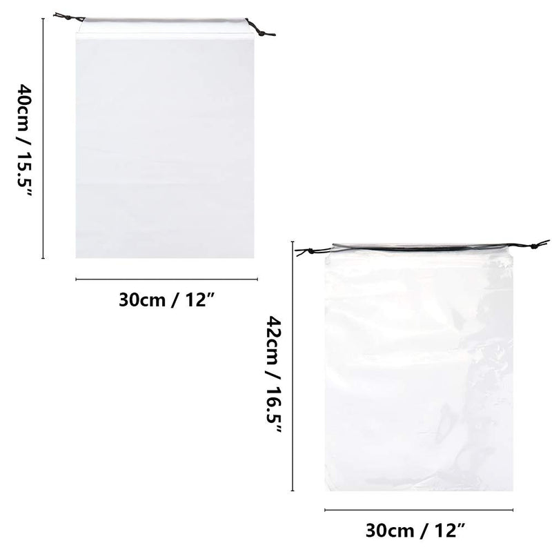 [Australia] - 36 PCS Travel Transparent Shoe Storage Bags, Large Portable Clear Shoes (18PCS Transparent+18 PCS Translucent) 18PCS Transparent+18 PCS Translucent 