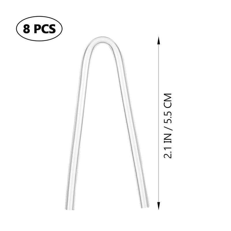 [Australia] - ULTECHNOVO 8pcs Replaceable BTE Hearing Aid Earmold Slim Tube Replacement Tubing Aids Earmold Coil Tube 5.7X2.5cm for DIY Eardrum Machine 