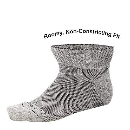 [Australia] - Vital Salveo- Soft Non Binding Seamless Circulation Diabetic Socks- Ankle Short (3 Pair) (Large) 