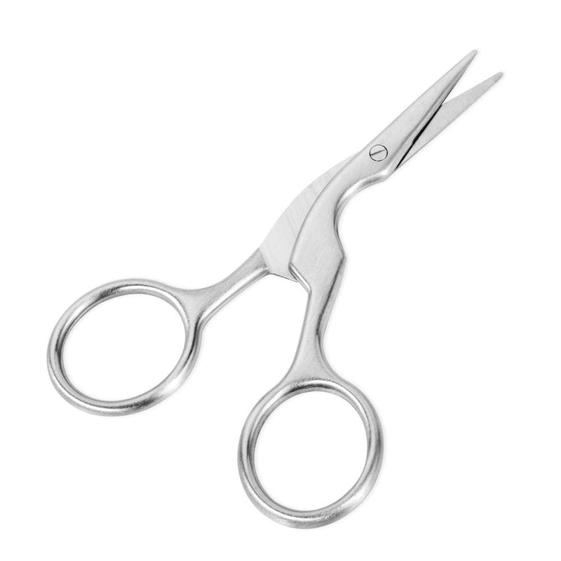 [Australia] - Nose Hair Scissors+Curved Stainless Steel Brow Shaping Scissors (3.5 In) and Spoolie Brush (4 In) with White Case - Perfect for Eyebrow Grooming, Shaping and Trimming 