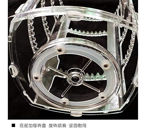 [Australia] - Cq acrylic 360 Rotating Earrings Holder and Jewelry Display Rack,4 Tiers Jewelry Rack Display Classic Stand,156 Holes For Dangle Earrings Organizer and 160 Grooves for Necklaces Display,Clear Pack of 1 