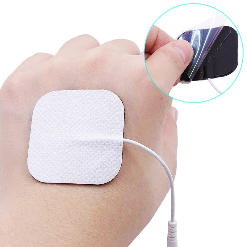 [Australia] - OUDYSCARE TENS Unit Electrodes Replacement Pads - Compatible with AUVON TENS 7000 EMS Machine - 24Pcs 2"x2" Self-Adhesive Reusable Massage Electrode Patches for Lower Back , Arm , Leg and Pain Relief 
