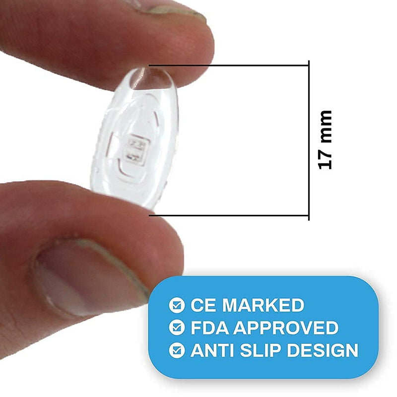 [Australia] - Premium Grade Soft Silicone Nosepads- Tear Drop “A” Shaped Push Click or Screw in Nose Pads – 4 Different Sizes, 11mm, 13mm 15mm, 17mm. Different Qty for Sunglasses Eyeglasses by Sports World Vision 11mm Push Fit 10 Pairs 