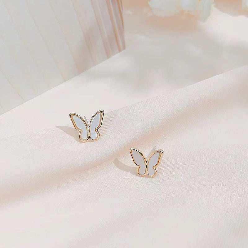 [Australia] - feixun Butterfly Necklace Earrings Set - Adjustable Butterfly Necklace, Butterfly Stud Earrings, Fashion Jewelry for Women, Girls butterfly necklase set 