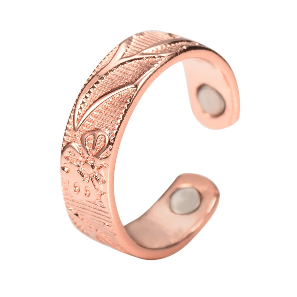 [Australia] - EnerMagiX Pure Copper Magnetic Rings for Women, Magnetic Rings, Birthday Rings Gift for Mom, Wife, Daughter, Women’s Day Gift(CPR-0957) 