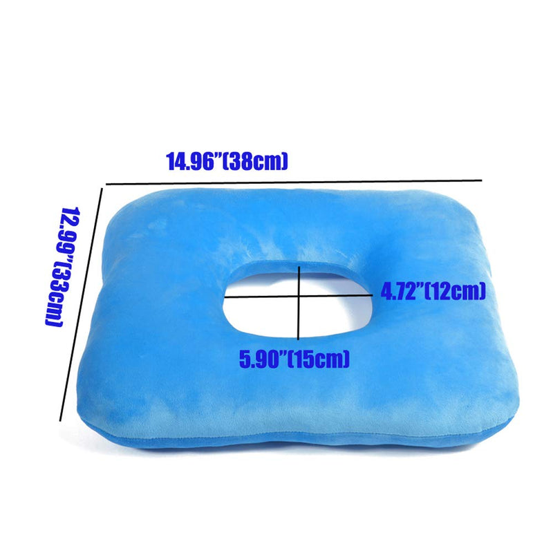 [Australia] - wefaner Anti-Decubitus Pad-Breathable Comfort Seat Cushion for Hemorrhoids, Pregnancy, Pressure Sores, Wheel Chair, prolonged Sitting, Daily use Cushions Blue 