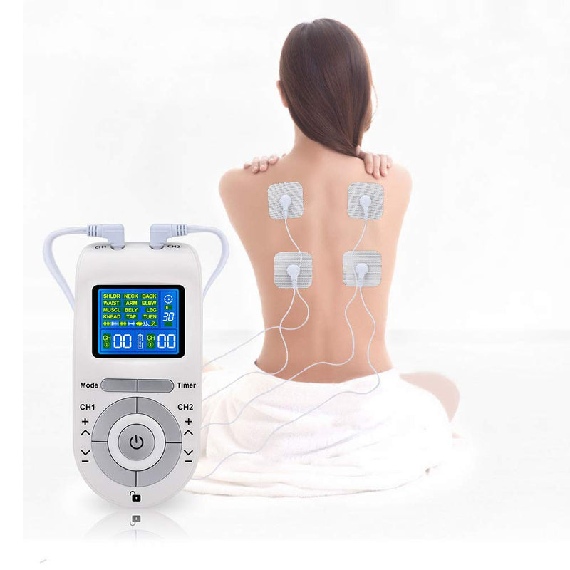 [Australia] - TENS & EMS Massage Device with 12 TENS Modes-Therapy Massager for Pain Muscle Back Neck Stress Sciatic Relief Muscle Nerve Stimulators 