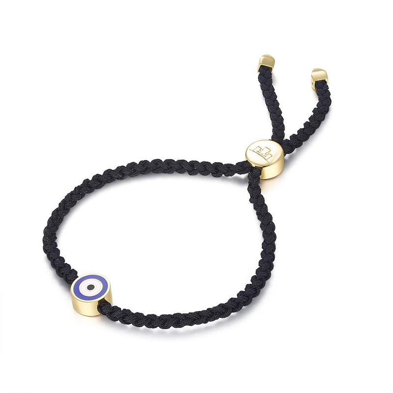 [Australia] - Evil Eye Bracelet Red String Kabbalah Protection Handmade Adjustable Rope Cord Thread Friendship Bracelets | tibetan bracelets For Women Men Boys Girls Black 
