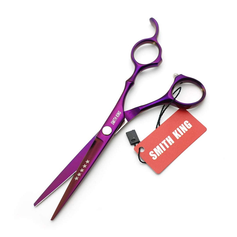 [Australia] - 6.0 inch hair scissors set hair cutting scissors & thinning scissors with razor&comb in 1 set (Violet) 