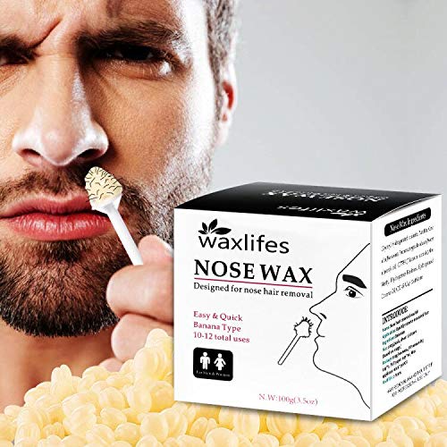 [Australia] - Nose Waxing kit, 100g Nose Hair Removal Wax for Men & Women, Painless Depilatory Wax Beans Ear Hair Removal for Men Nose with 20 Wax Sticks Applicators, Over 20 Times Usage 