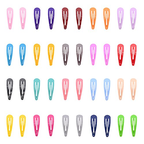 [Australia] - Candy Color 2 Inch Metal Snap Hair Clips Kids Barrettes Girls' Hair Accessories (100 Clips) 100 Clips 