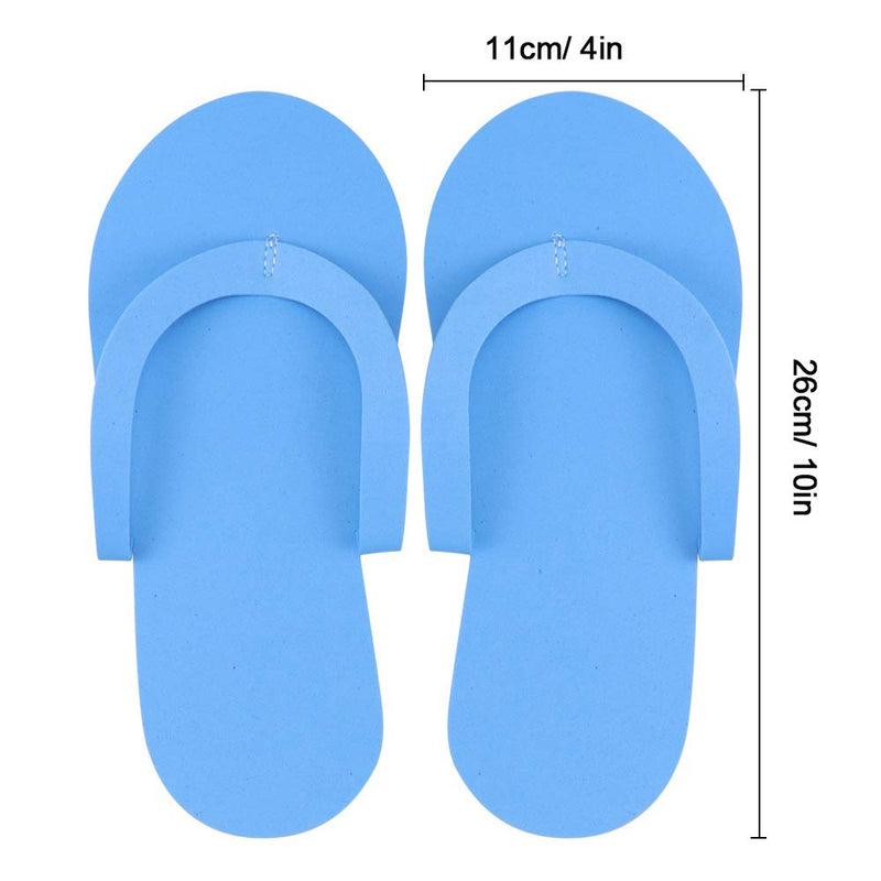 [Australia] - Hysagtek 12 Pairs Disposable Slippers Shower Sand Pedicure Beach Light Weight Foam Flip Flops, Sandals Random Color 