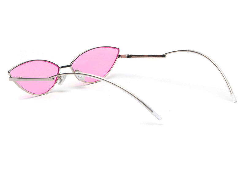 [Australia] - FEISEDY Fashion Designer Sunglasses Retro Small Petals Shape Arc Temple Design B2298 Pink 58 Millimeters 