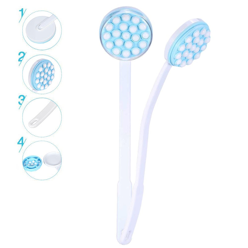 [Australia] - Long Handled Lotion Oil Cream Applicator Apply Cream to Back,Body Lotion Applicator Lotion Brush Applicator Body Leg Bath Brush Massager Massaging Tool 