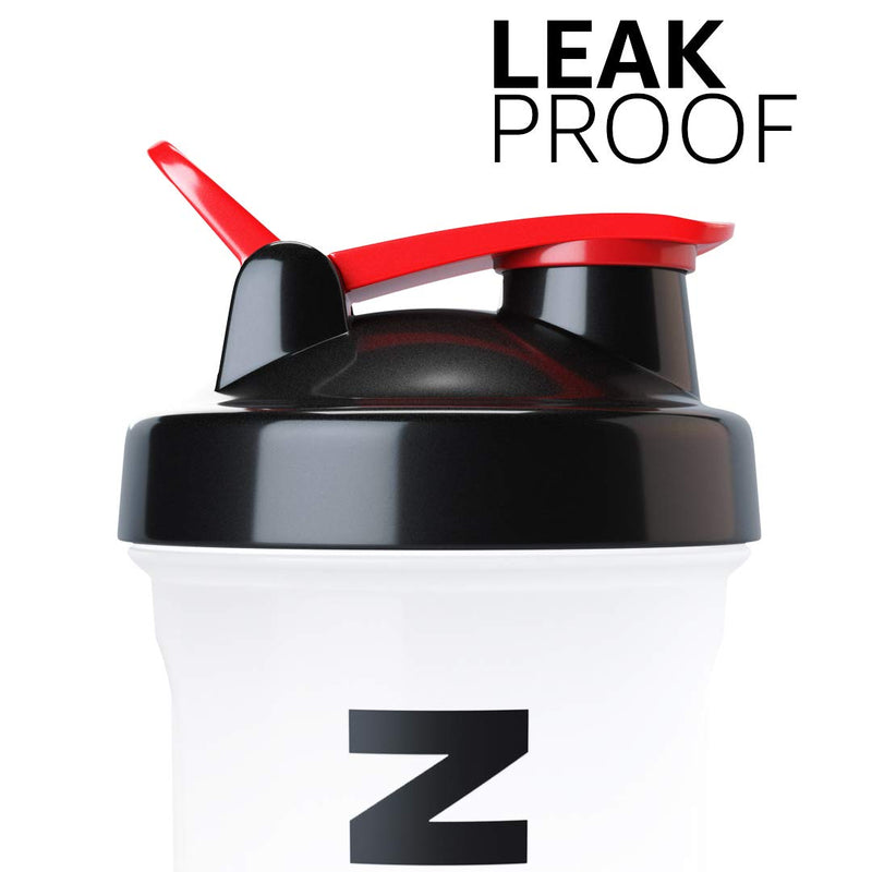 [Australia] - ICON Protein Shaker Bottle (Pack of 2), 100% Leak Proof 700ml Protein Shaker - Clear & Red Clear and Red 