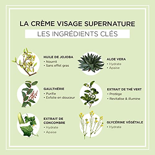 [Australia] - Supernature Moisture Gel-Cream HUYGENS - Healthy Glow & Anti-blemishes - Moisturizes & Matifies the Skin - Sensitive Skin - With Salicylic Acid - Natural & Organic - Vegan - Made In France - 50 ml 