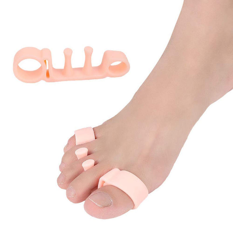 [Australia] - 2 Pair New Orthopedic Bunion Corrector 2.0 Toe Separators Elastic Straighteners Spacers (Beige) Beige 