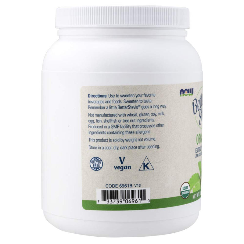 [Australia] - Now Foods Better Stevia Certified Organic Extract Powder 1 Lb (454 G) Powder 