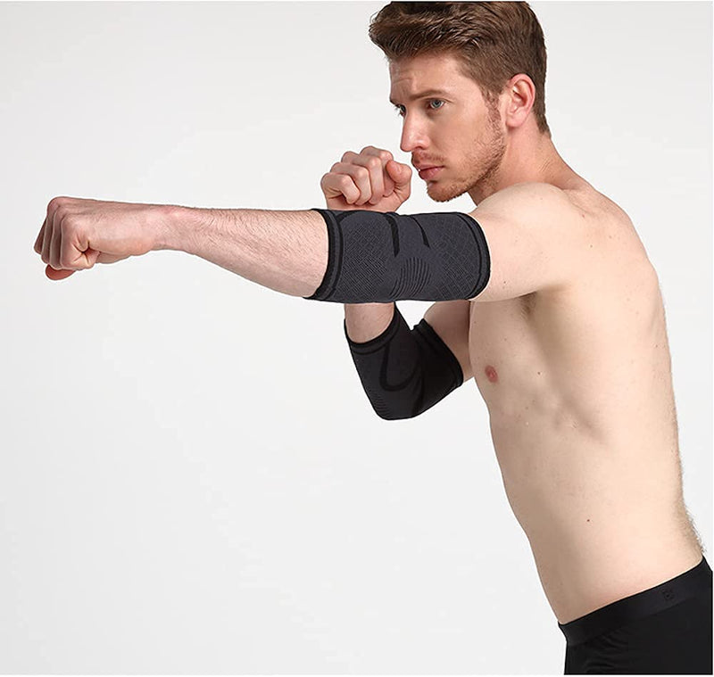 [Australia] - VITTO Elbow Support - Elbow Brace - Compression Arm Sleeve for Tendonitis - Arthritis - Best for Tennis Elbow - Golfers Elbow - Weightlifting (M, Black, 1) M 