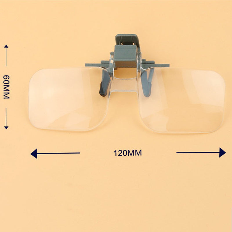 [Australia] - QIXINSTAR Magnifier Folding Handfree Clip On Clear Magnifying Glasses HD Lens Precise Eyeglasses Jewellery Appraisal Watch Repair Tool 