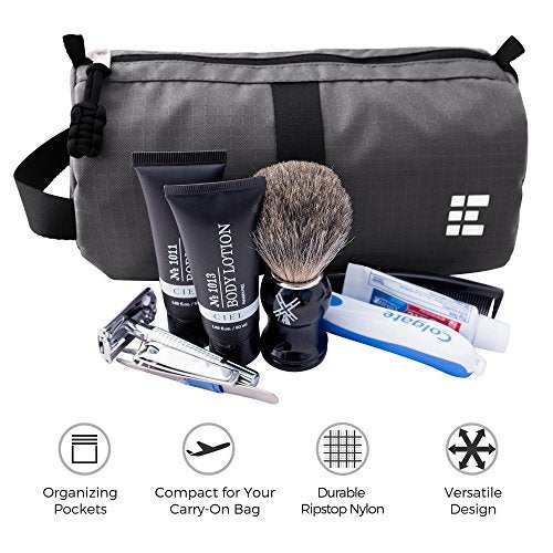 [Australia] - Zero Grid Travel Dopp Bag - Toiletry Kit for Men, Shadow One Size Dark Shadow 