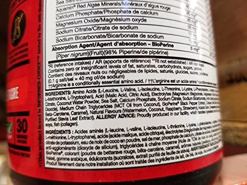 [Australia] - MUTANT GEAAR | 9.4g of EAA Powder + Arginine, 7g BCAAs, 4g Leucine, Electrolytes, Coconut Water, No Artificial Colours or Flavours | 30 Servings | Mango| 378g 
