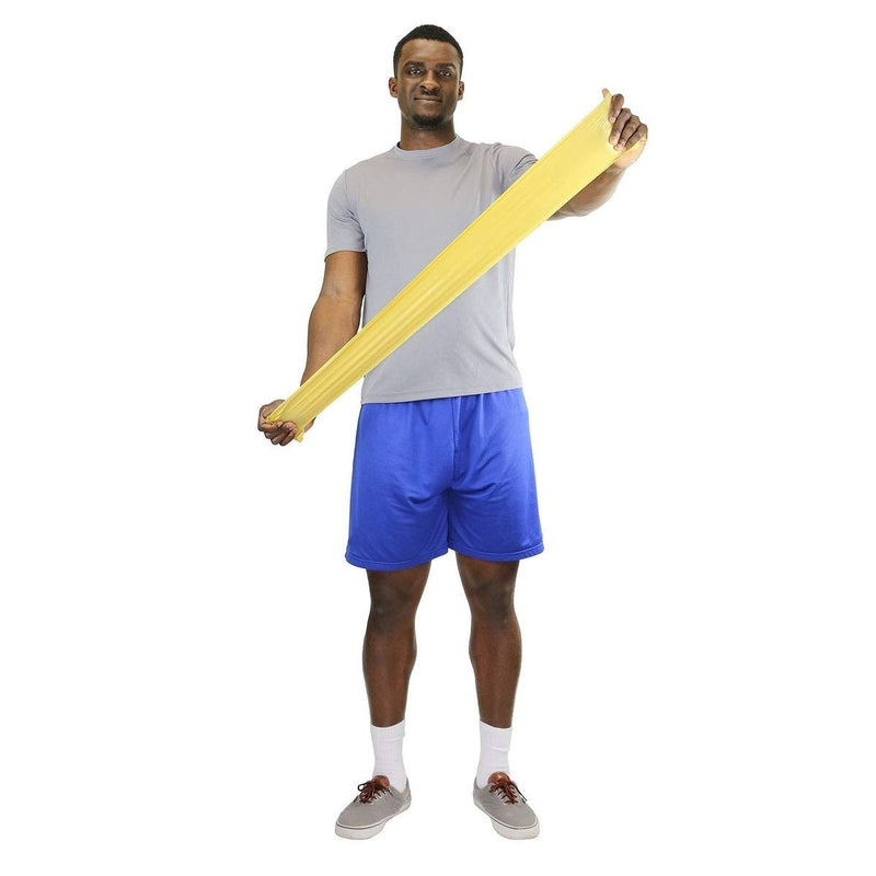 [Australia] - Fabrication Fabrication CanDo Exercise Band, 5-Foot Singles, 30-Piece Dispenser Silver 30 Count 