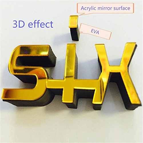 [Australia] - New 3D DIY Mirror Surface Wall Clocks Modern Design Living Room Decorative Wall Watches Gold 