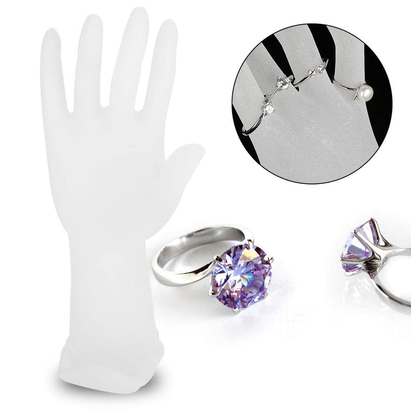 [Australia] - TMISHION Ring Finger Display Mannequin, Bracelet Jewelry Holder Hand Mannequin Rack(Matte White) Matte White 