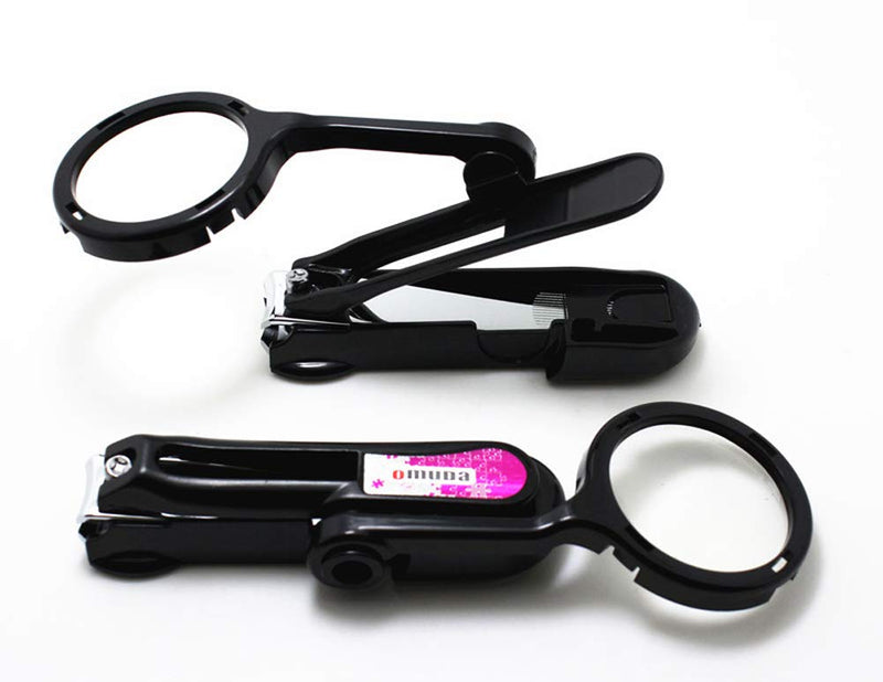[Australia] - CAREOR Nail Clippers with Magnifying Glass Stainless Steel Fingernails & Toenails Clippers for Elderly，Professional Nail Trimmer Reduce Eye Strain & Easy Grip 