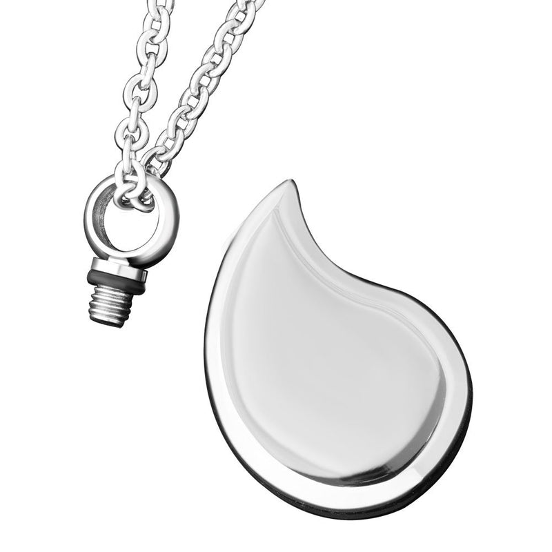 [Australia] - Sug Jsmin Water Drop Teardrop Urn Necklaces for Ashes Stainless Steel Cremation Memorial Jewelry with Fill kit 